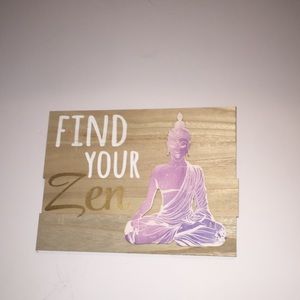 BOHO FIND YOUR ZEN WOODEN SIGN